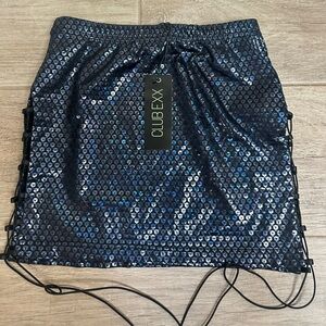 NWT Club EXX Dollskill Sequin Women's Skirt